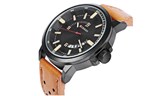 Curren Casual Watch For Men Leather Band