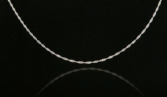 Italian Silver Twisted Chain Necklace